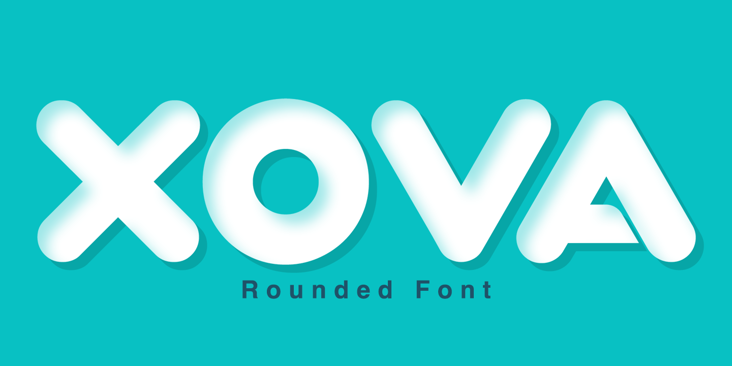 Beispiel einer Xova Rounded-Schriftart